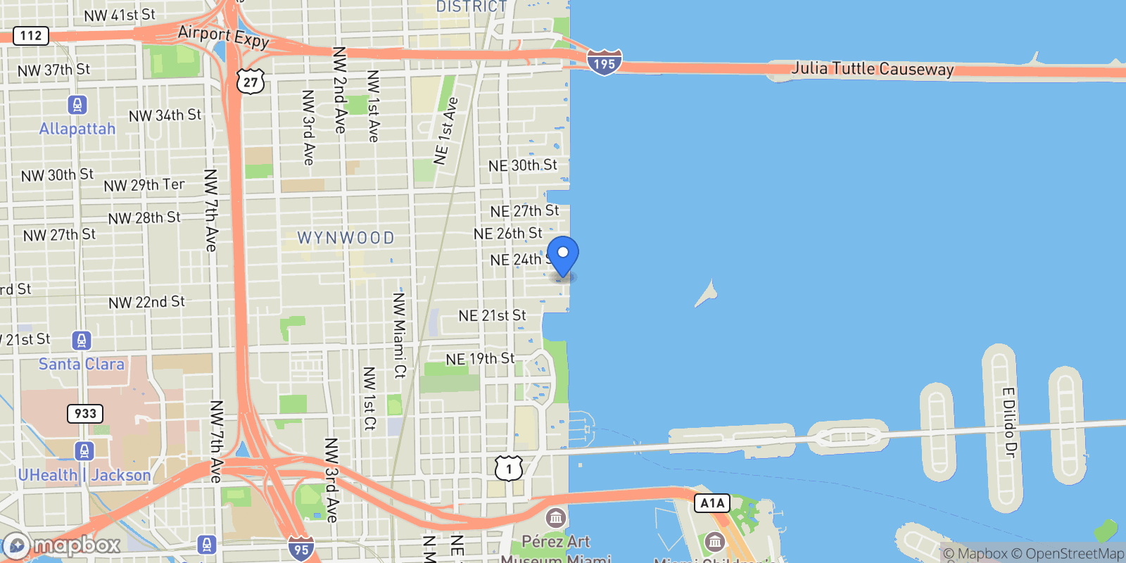 Map showing 788 NE 23rd St 4102, Miami, Florida, United States.