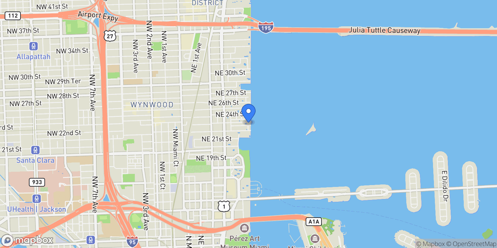 Map showing 788 NE 23rd St 2201, Miami, Florida, United States.