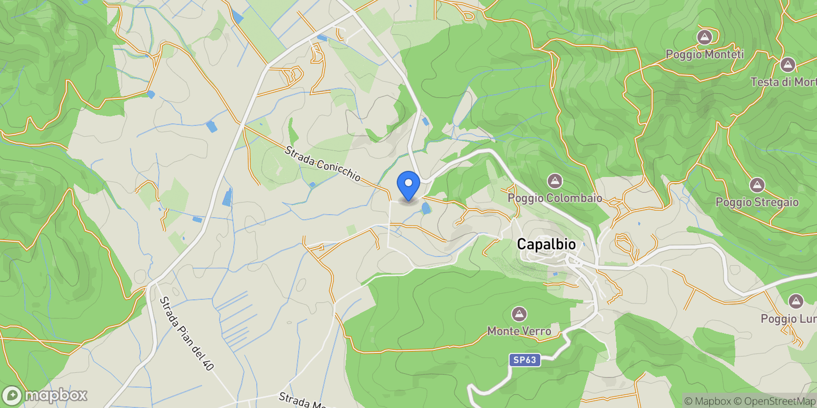 Map showing Strada Villa Pinciana, Tuscany, Italy.