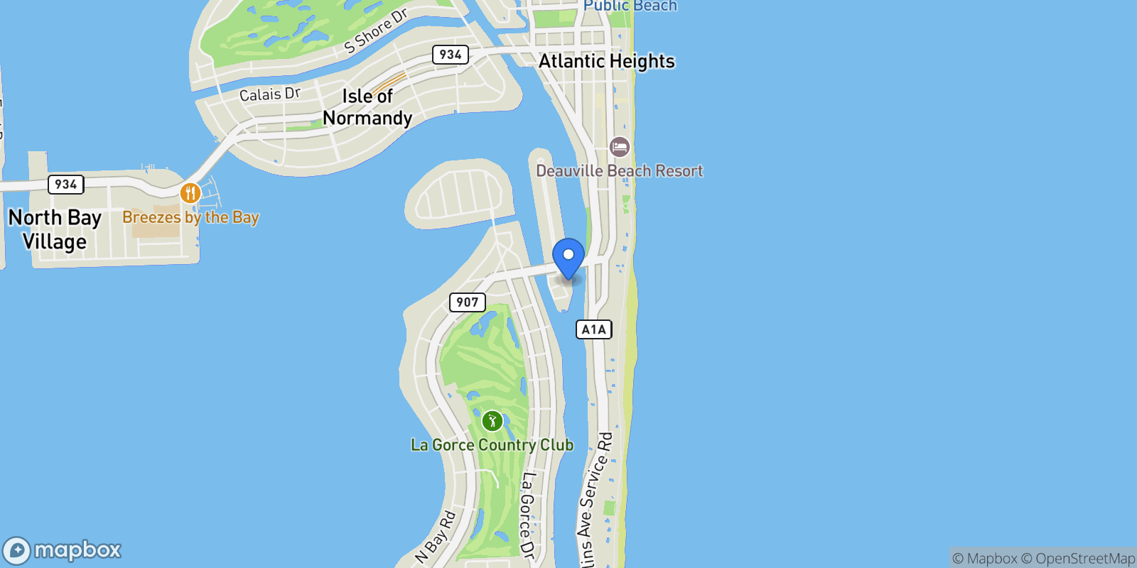 Map showing 6103 Aqua Ave 301, Miami Beach, Florida, United States.