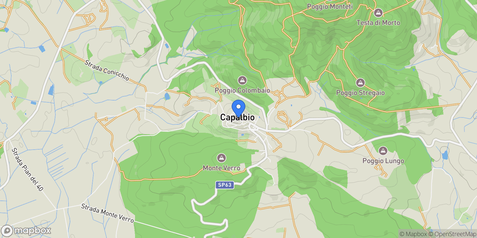 Map showing Via XXIV Maggio, Capalbio, Tuscany, Italy.