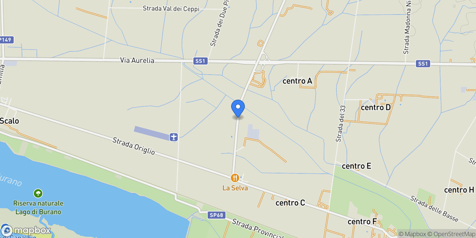 Map showing Selva nera, Tuscany, Italy.