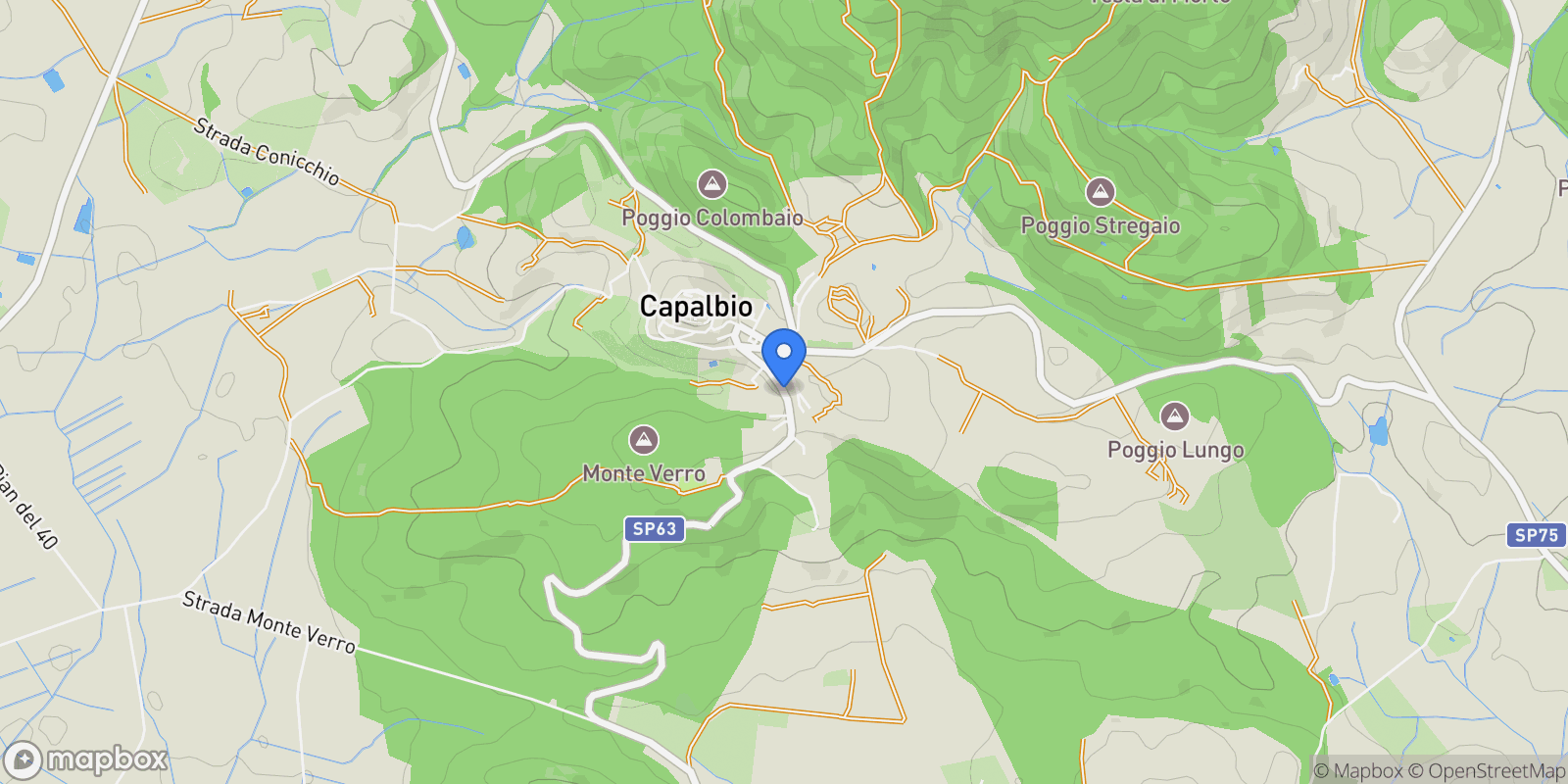 Map showing Via G.Puccini, Capalbio, Tuscany, Italy.