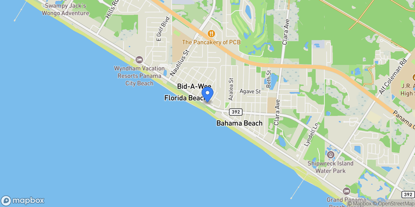 Map showing 13704 Front Beach Road, Rosemary Beach, Florida, United States.