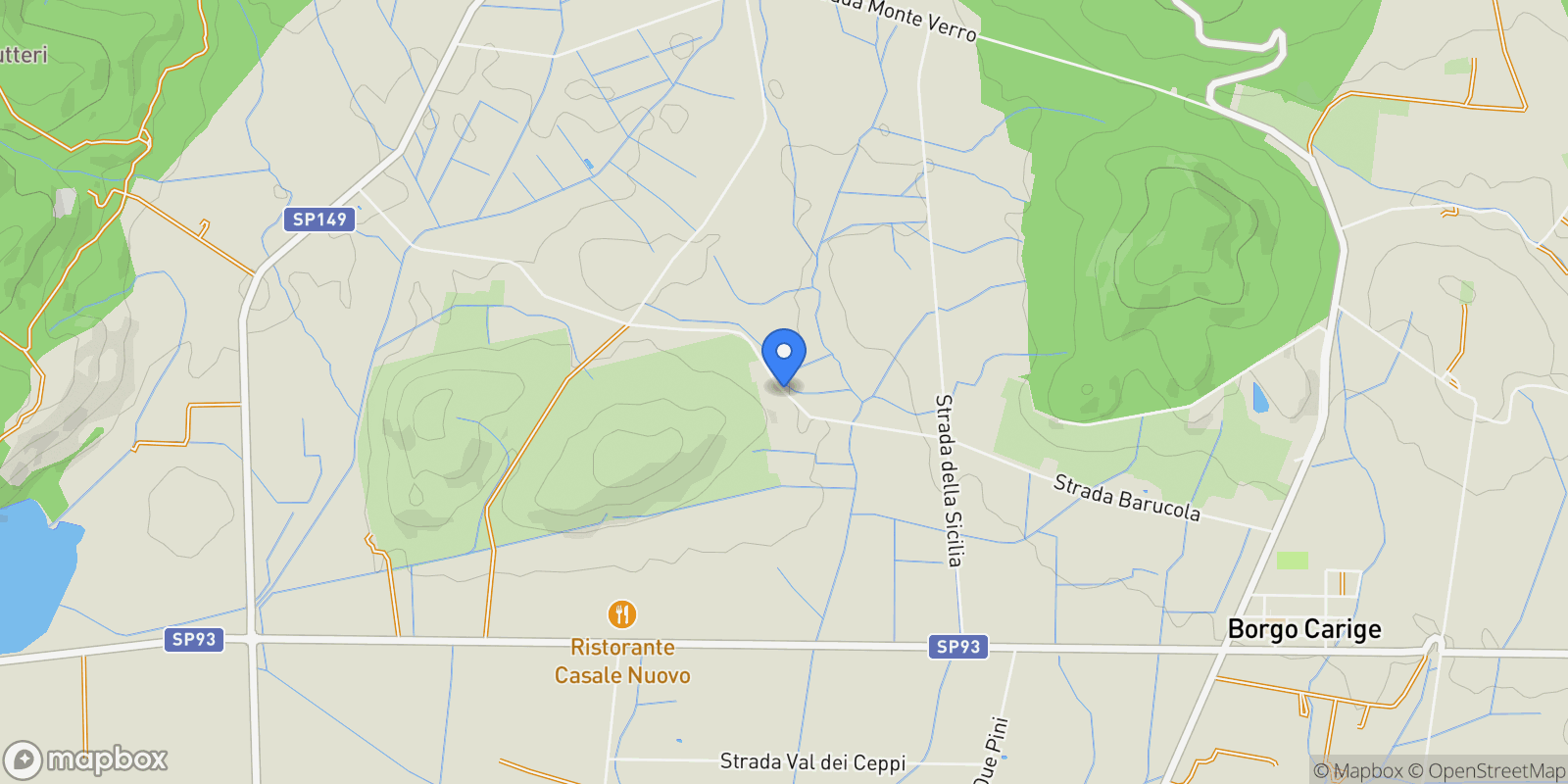 Map showing Strada Barucola, Tuscany, Italy.