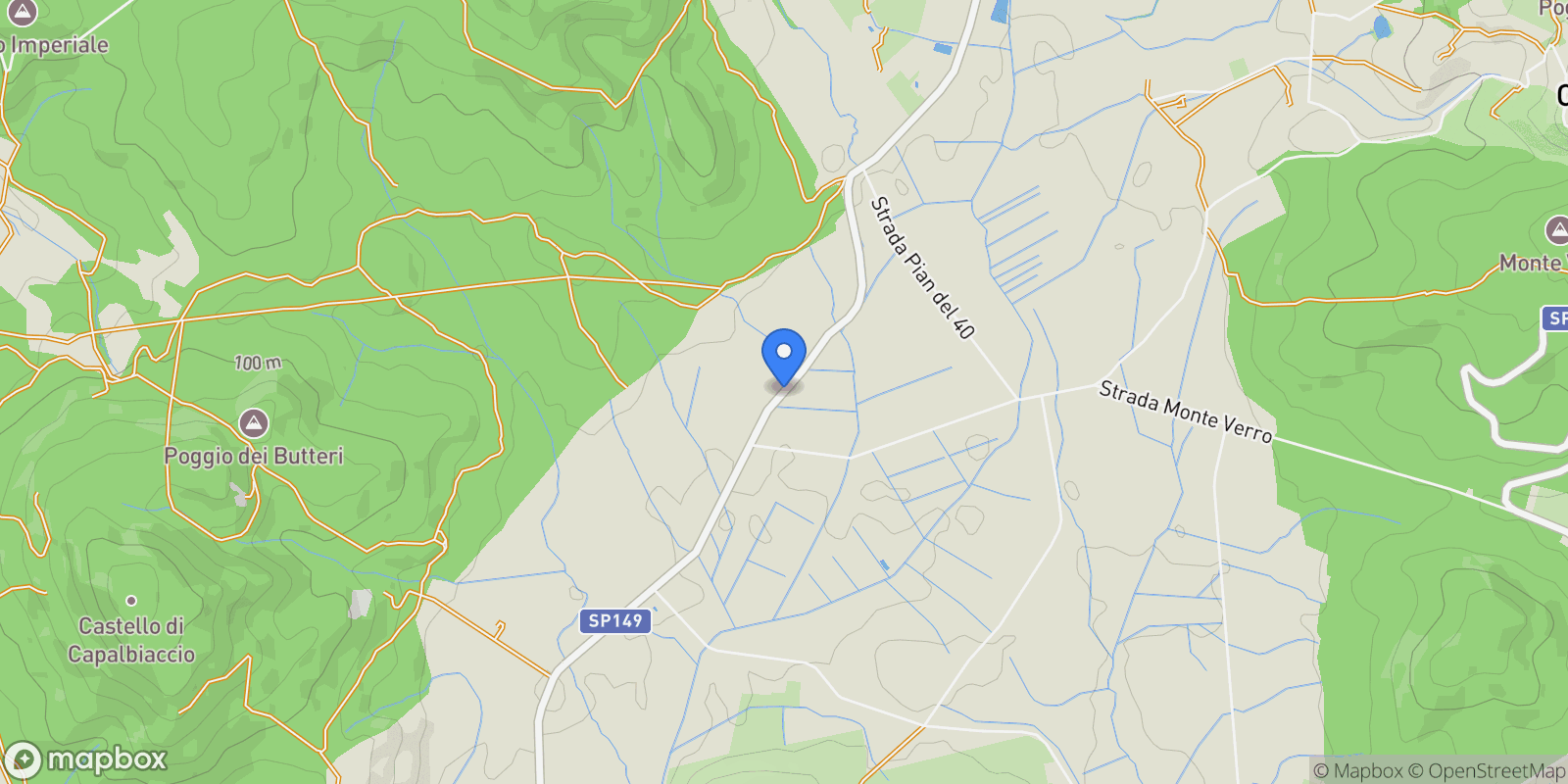 Map showing Strada valmarina, Tuscany, Italy.