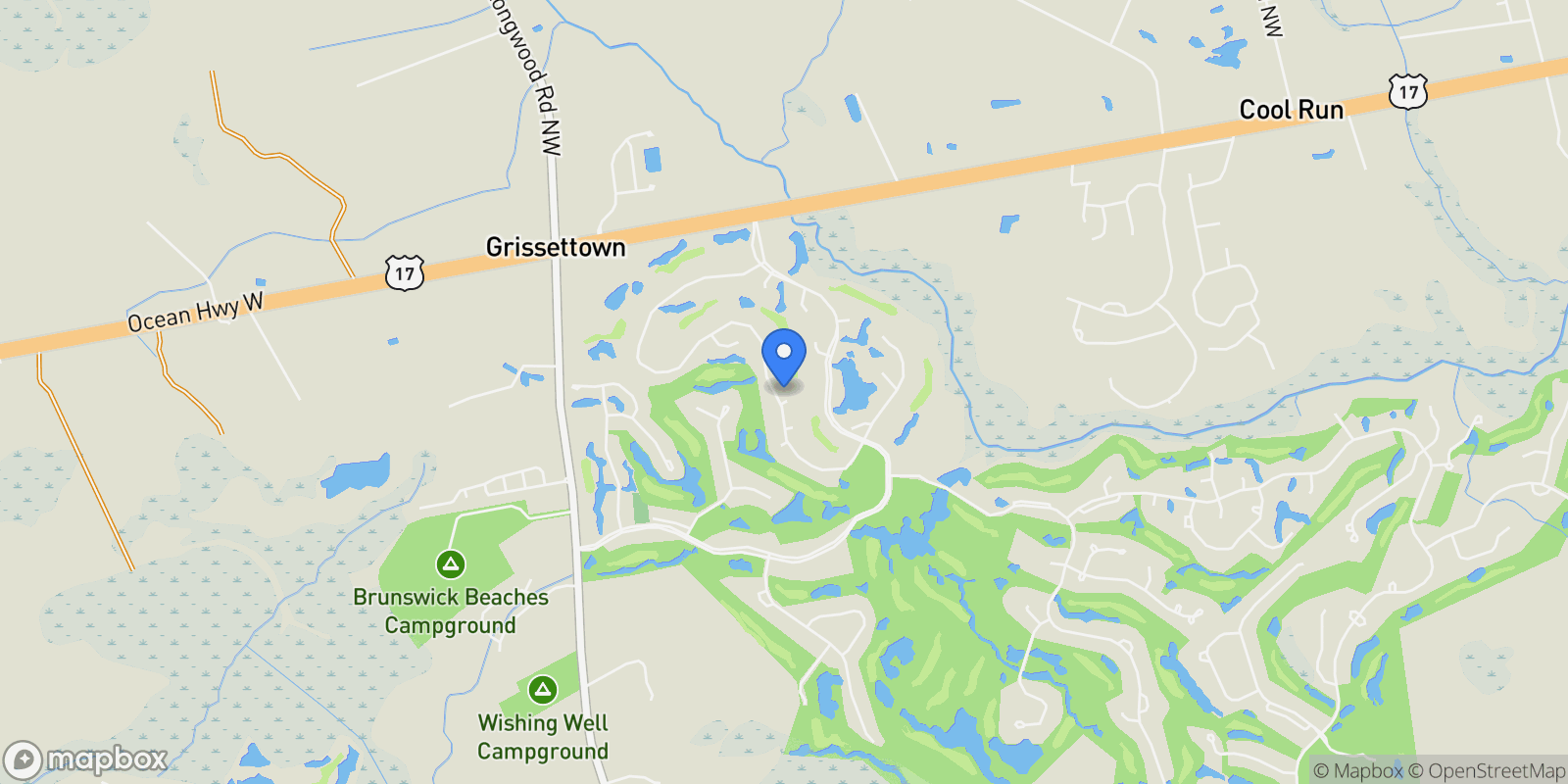 Map showing 154 Windsor Circle SW , Ocean Isle Beach, NC 28469, Ocean Isle Beach, North Carolina, United States.