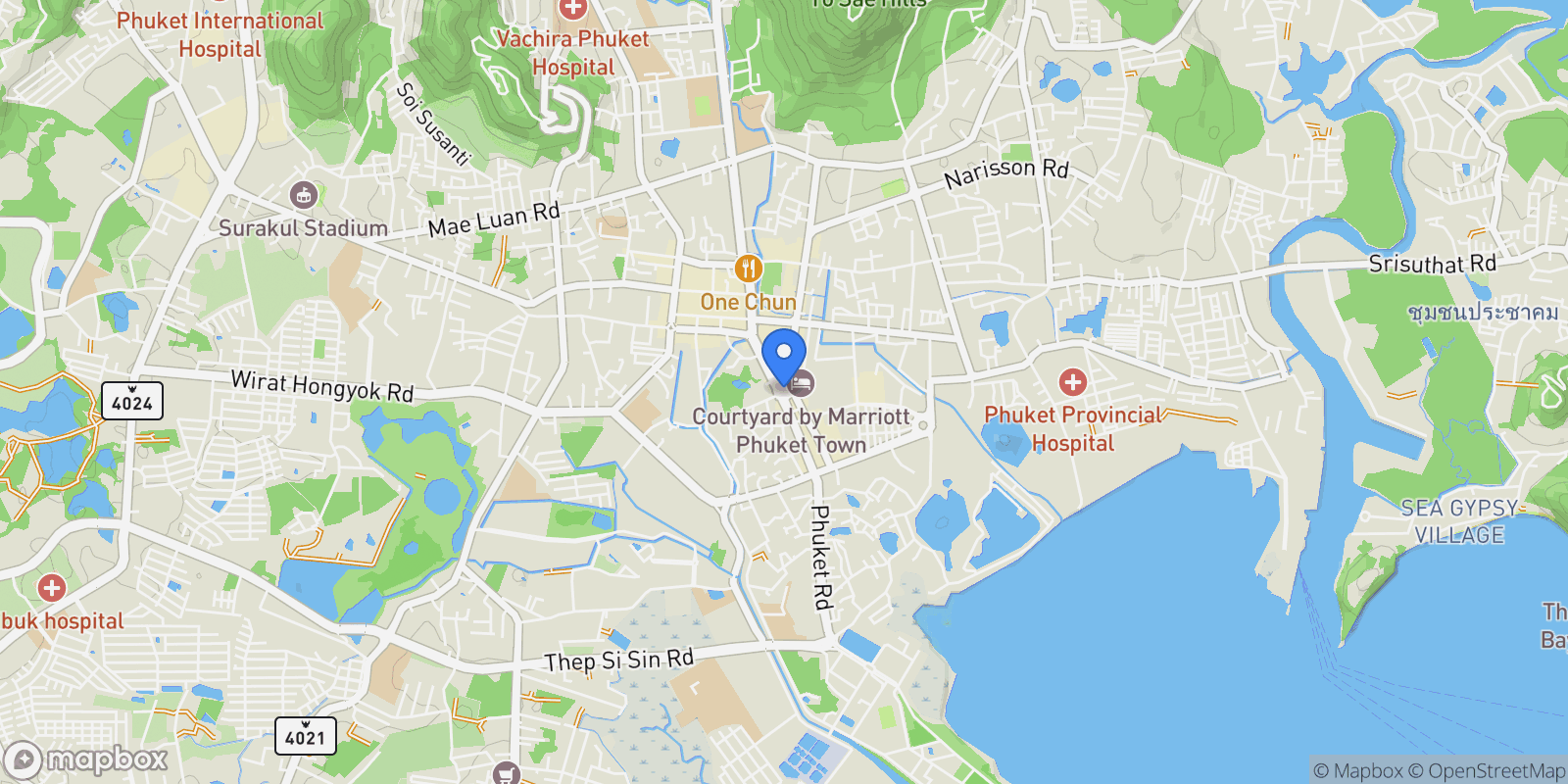 Map showing Phuket, Ko Yao, Phuket, Phuket, Phuket, Thailand.