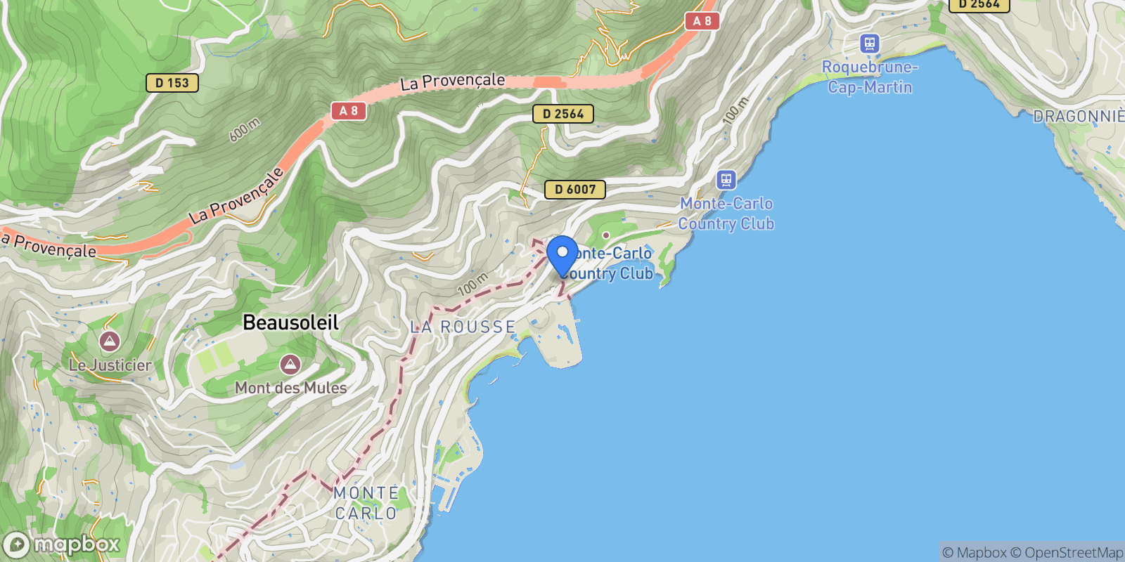 Map showing Monaco, Monaco.