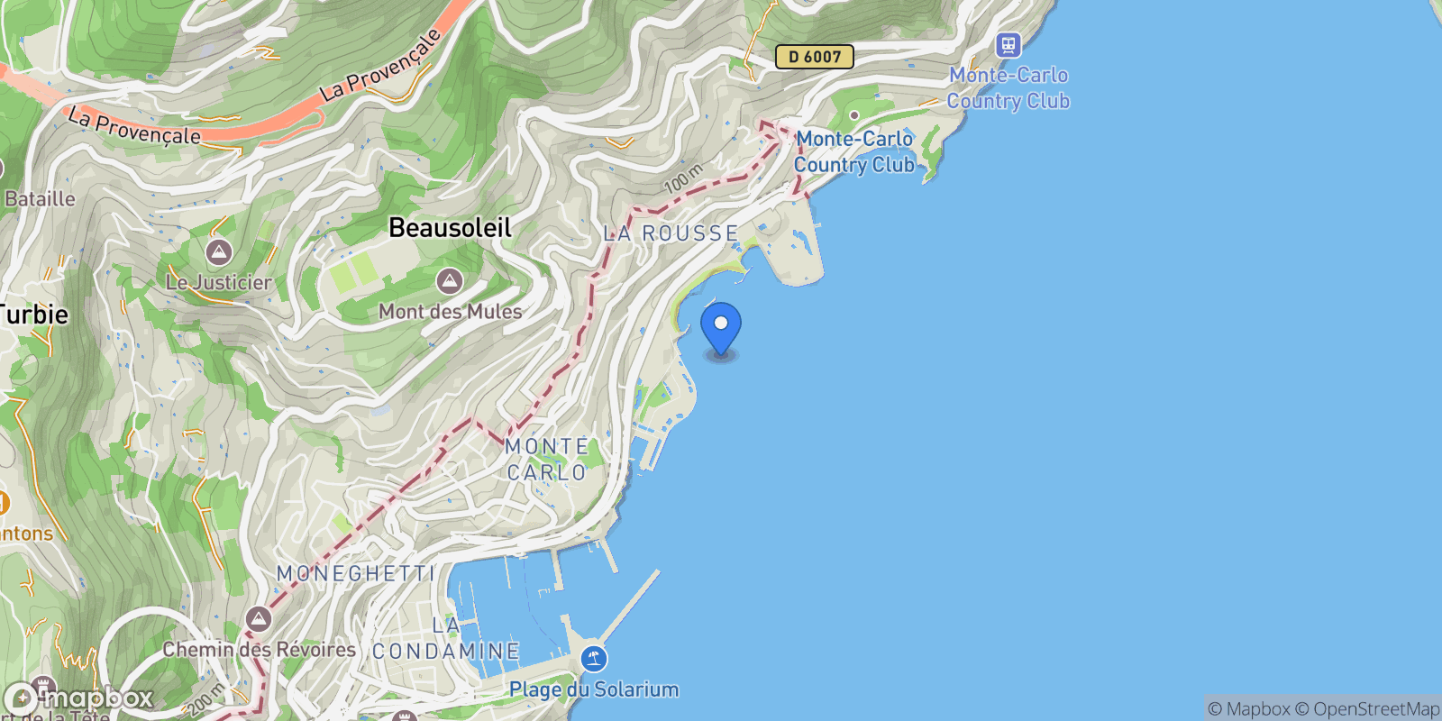 Map showing Monaco, Monaco.