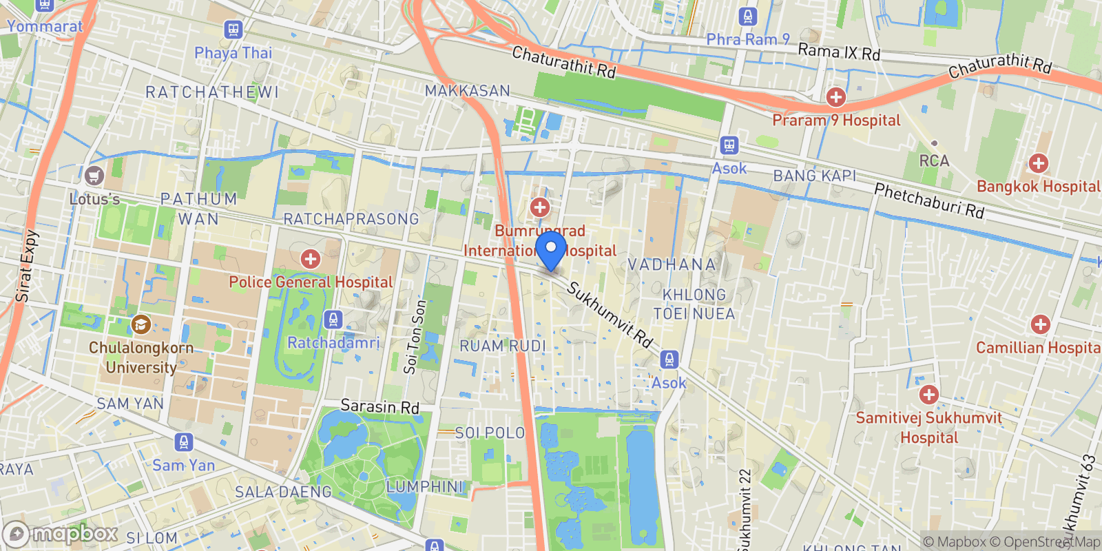 Map showing Bangkok, Nana, Bangkok, Bangkok, Krung Thep Maha Nakhon, Thailand.