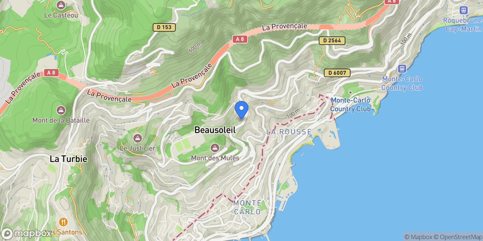 Map showing Monaco, Monaco.