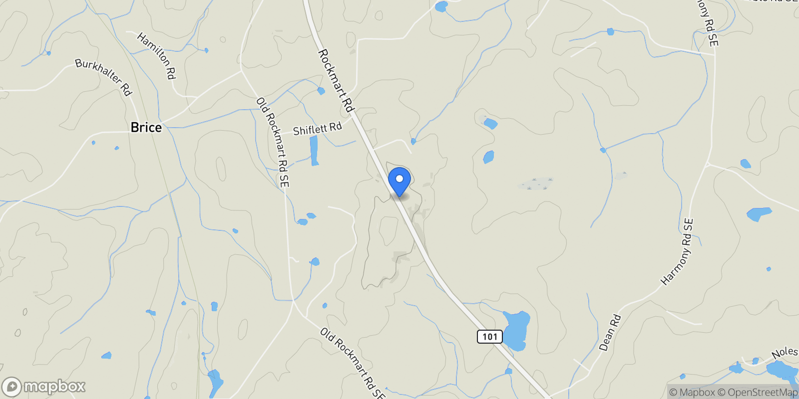 Map showing Silver Creek, Georgia, United States.