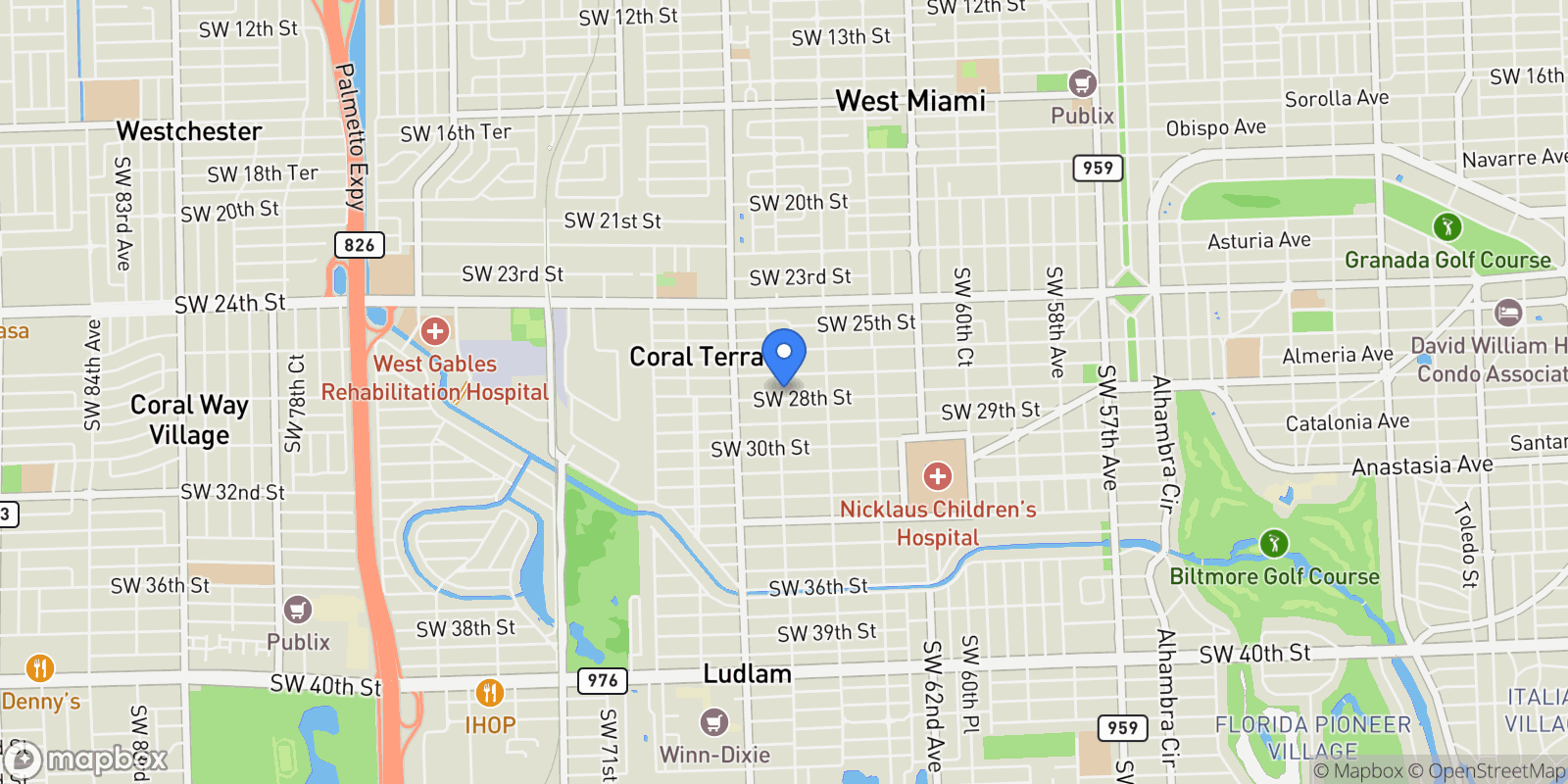 Map showing 2735 SW 65th Ave, Miami, Florida, United States.