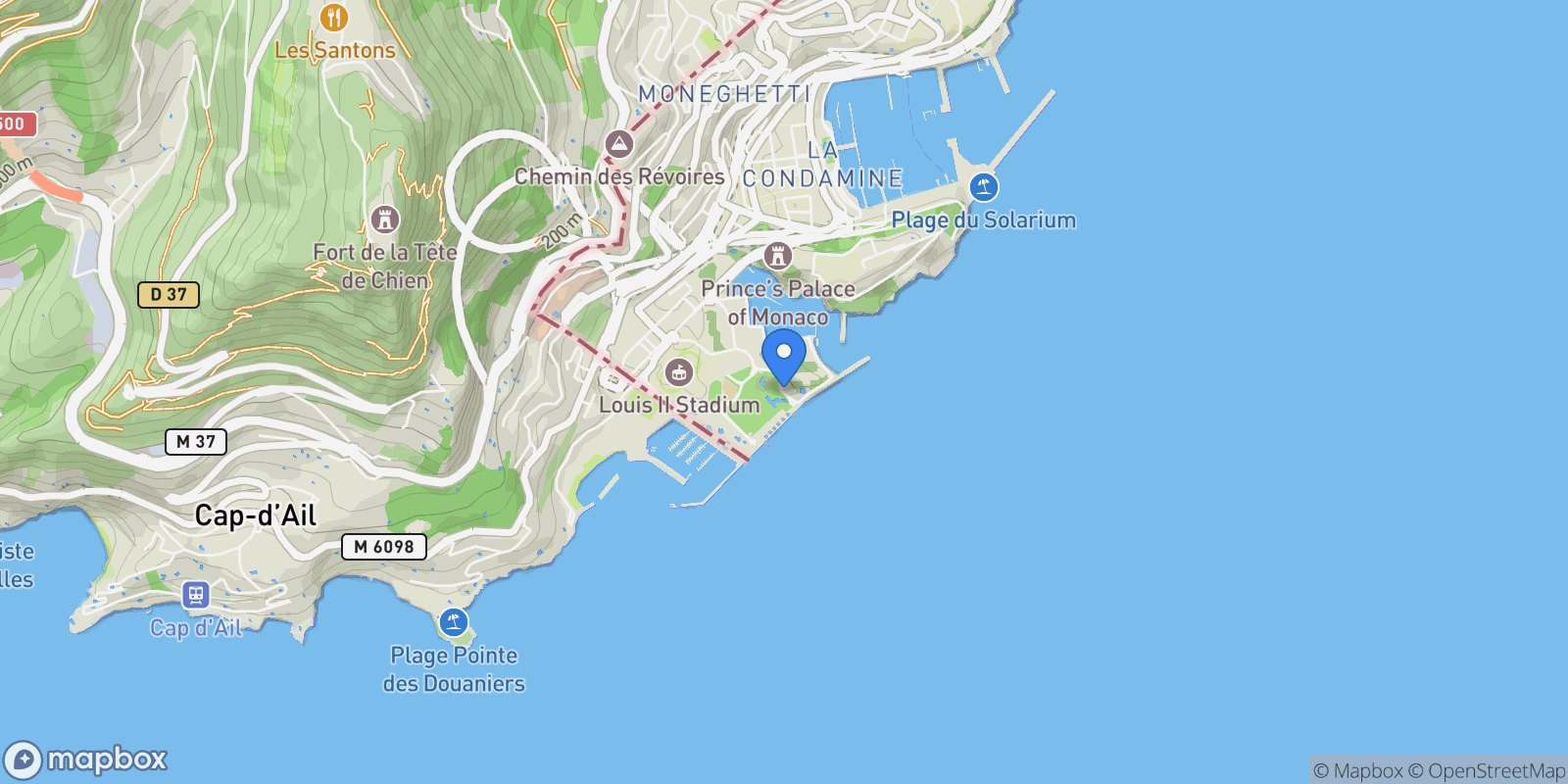 Map showing 31, avenue des Papallins, Monaco, Monaco.