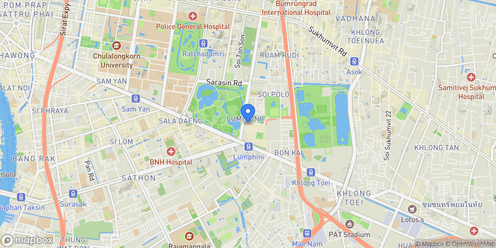 Map showing Bangkok, Lumphini, Bangkok, Bangkok, Bangkok, Thailand.