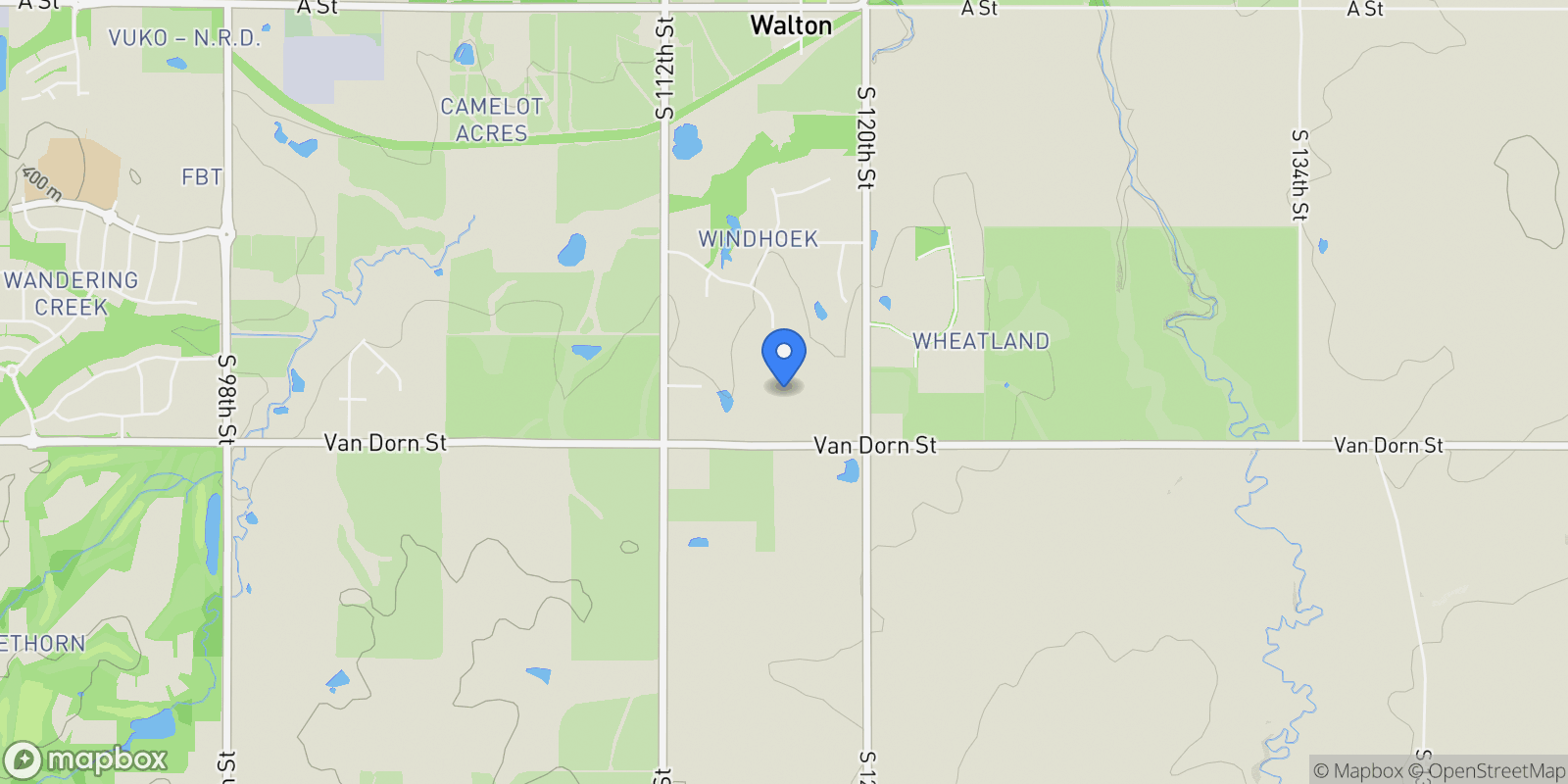 Map showing 11700 Van Dorn Street, Walton, Nebraska, United States.