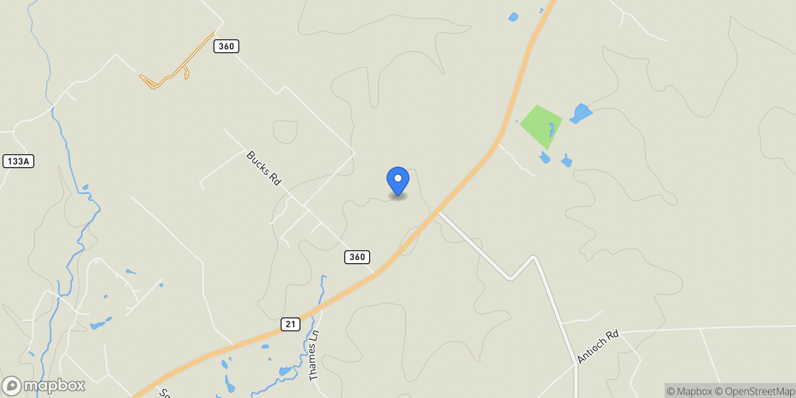 Map showing 1922 E SH 21, Paige, Texas, United States.