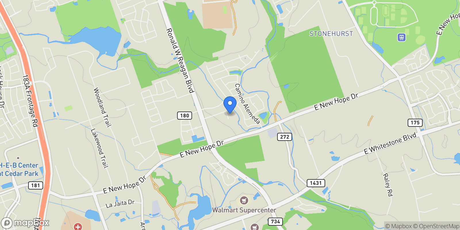 Map showing 5014 Little Valley RD, Leander, Texas, United States.