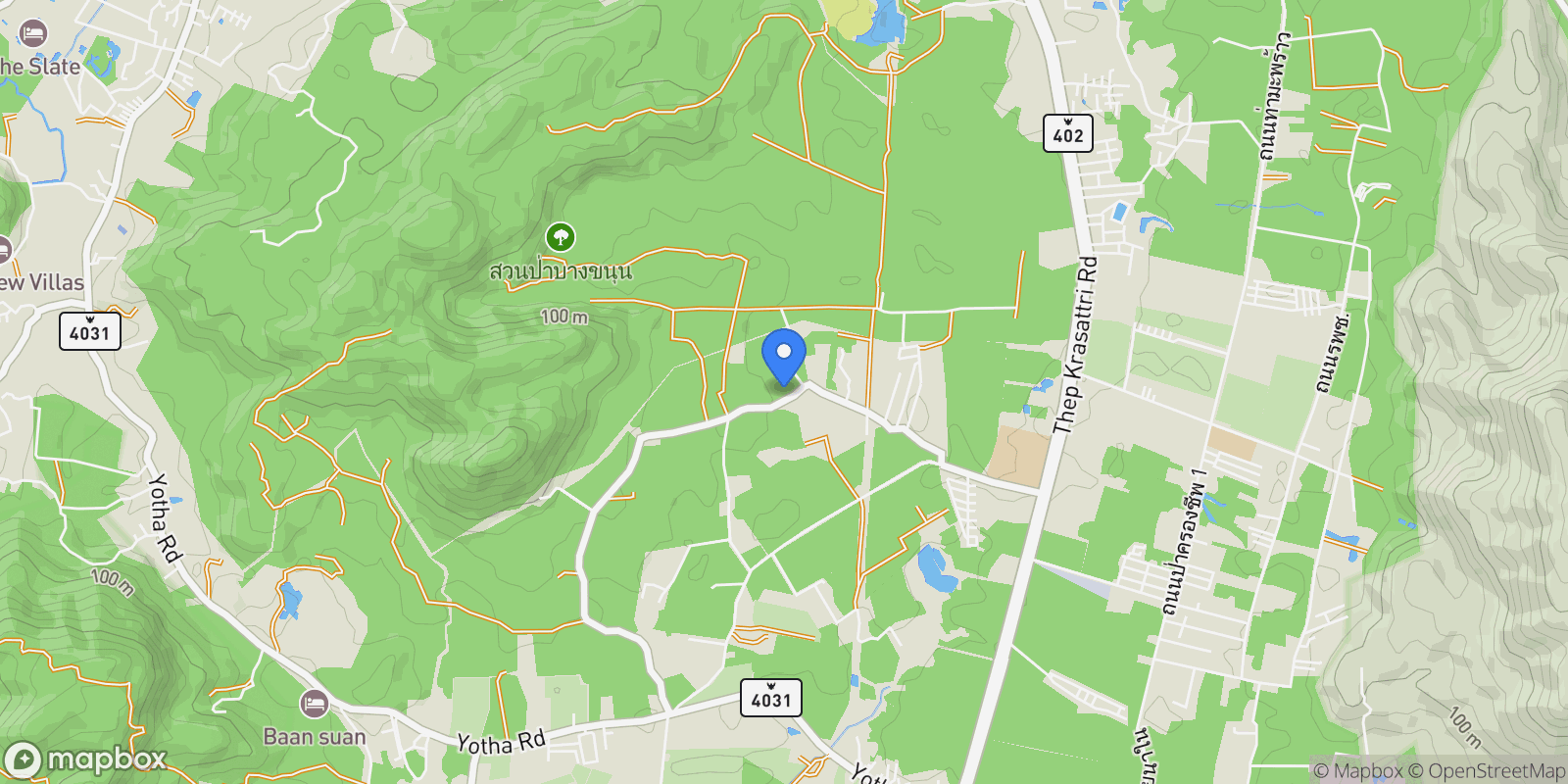 Map showing Phuket, Thalang, Phuket, Thalang District, Thailand.