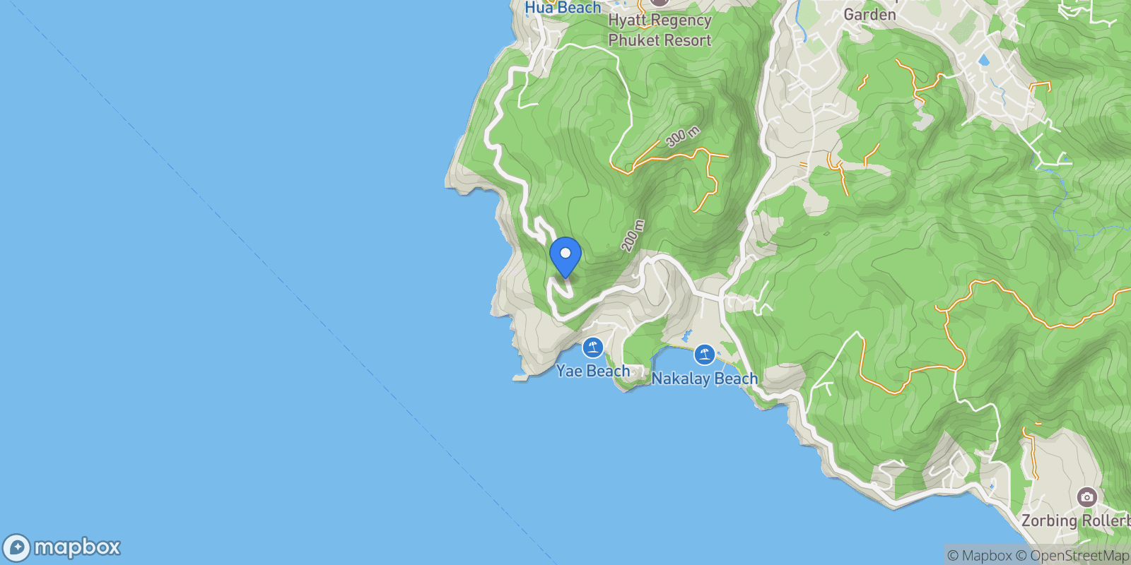 Map showing Phuket, Kamala, Phuket, Kamala, Phuket, Thailand.