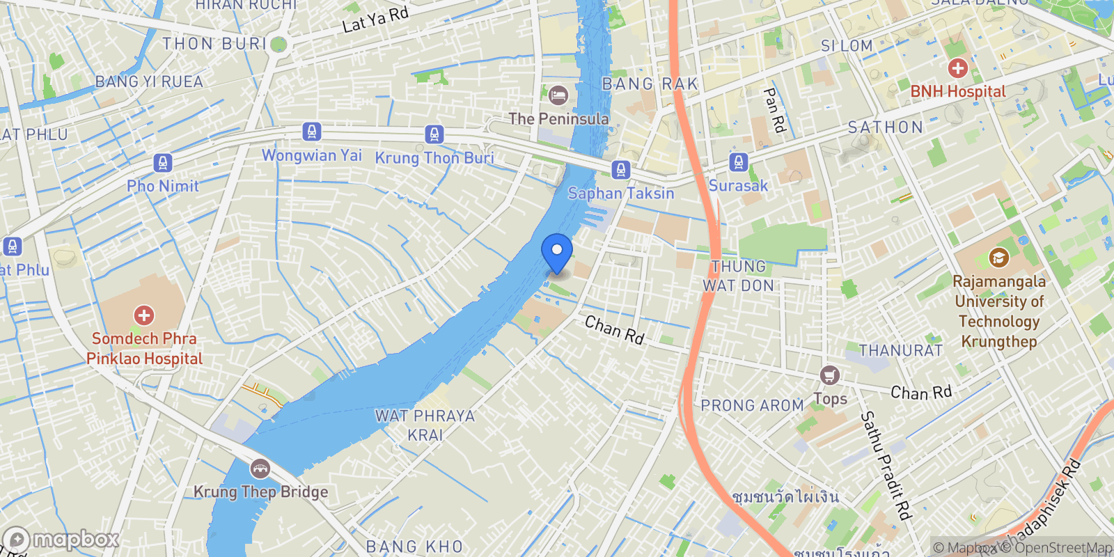 Map showing 300 Charoen Krung Rd, Yannawa, Khet Sathon, Krung Thep Maha Nakhon 10120, Thailand, Bangkok, Krung Thep Maha Nakhon, Thailand.