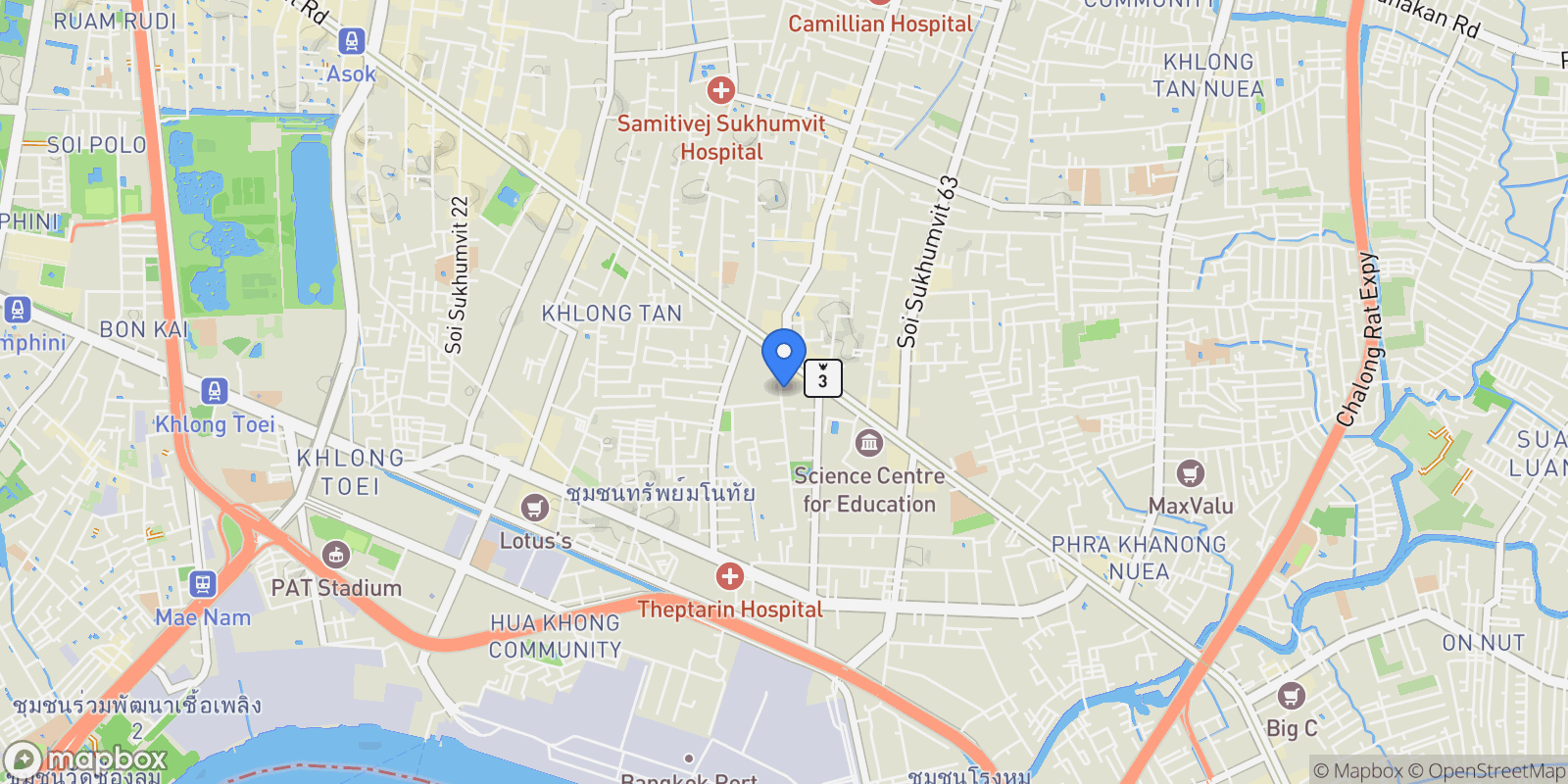 Map showing Bangkok, Thonglor, Bangkok, Bangkok, Bangkok, Thailand.