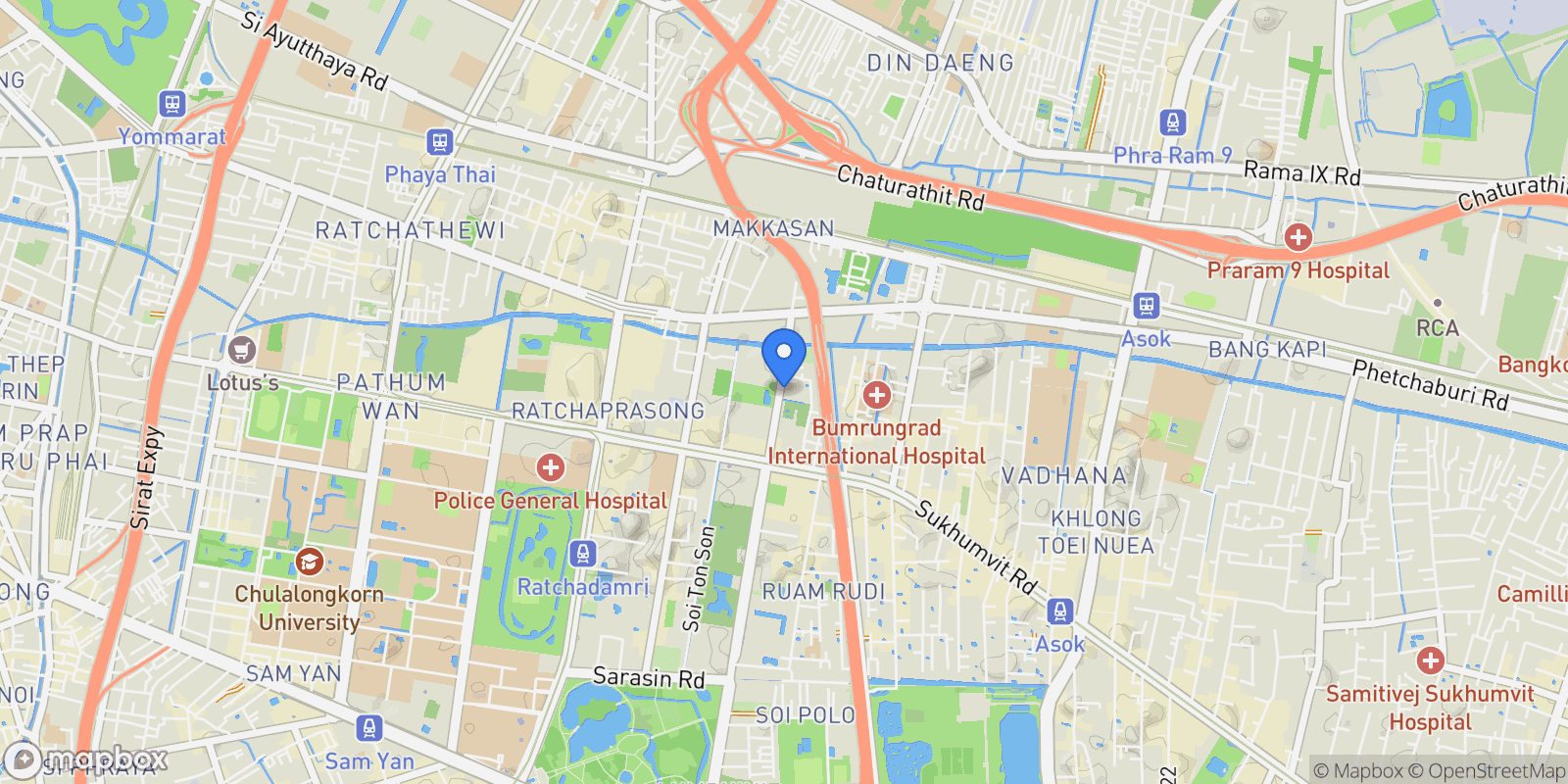Map showing 1042 Thanon Witthayu, Khwaeng Lumphini, Pathum Wan, Krung Thep Maha Nakhon 10330, Thailand, Bangkok, Krung Thep Maha Nakhon, Thailand.