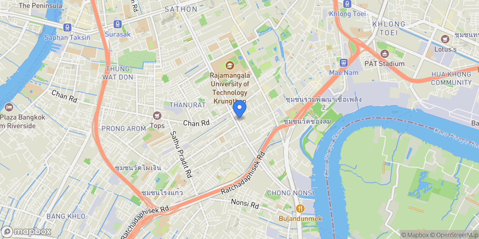 Map showing 53 Thanon Naradhiwat Rajanagarindra, Khwaeng Thung Maha Mek, Khet Sathon, Krung Thep Maha Nakhon 10120, Thailand, Bangkok, Krung Thep Maha Nakhon, Thailand.
