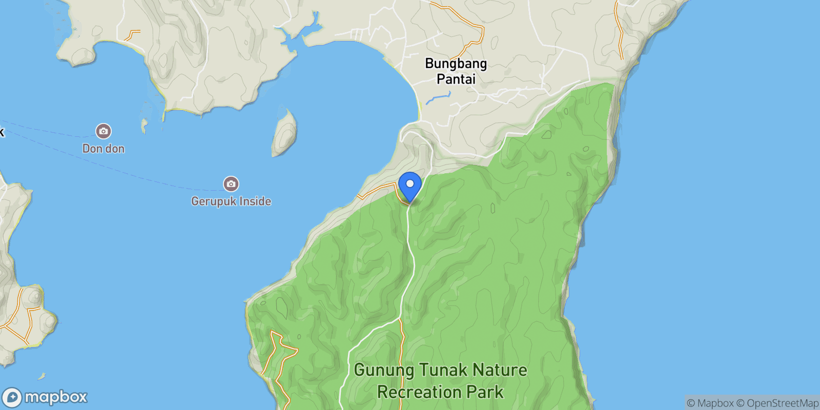 Map showing Jalan Raya Awang Dusan, Jl. Bumbang, Kabupaten, Kec. Pujut, Kabupaten Lombok Tengah, West Nusa Tenggara, Indonesia.