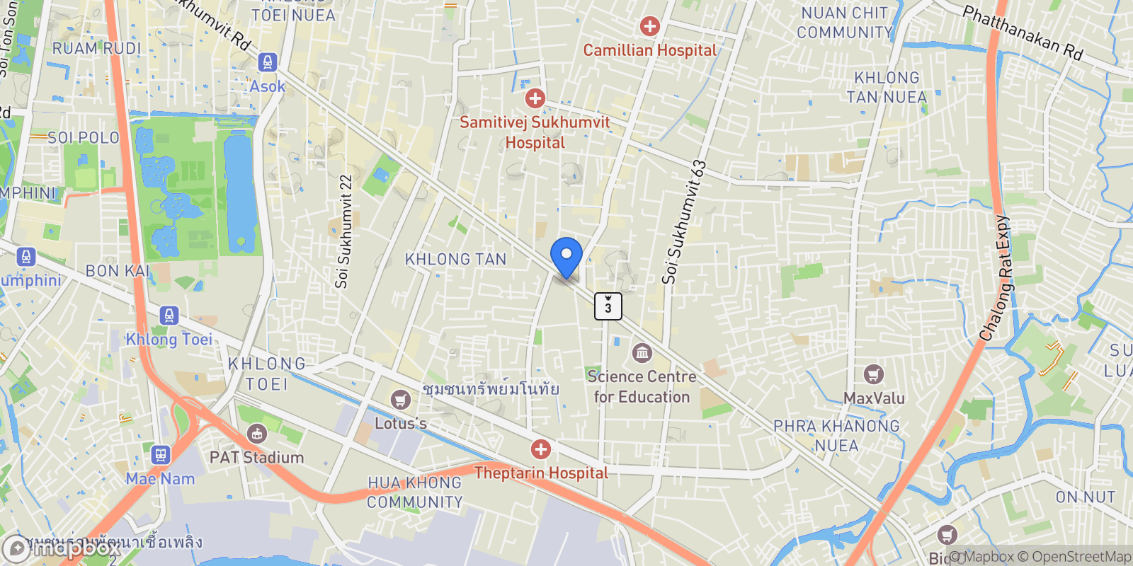 Map showing Bangkok, Thonglor, Bangkok, Bangkok, Bangkok, Thailand.