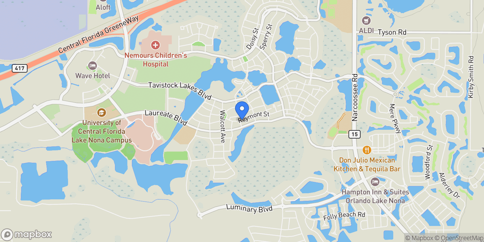 Map showing 13875 Sachs Avenue, Orlando, Florida, United States.