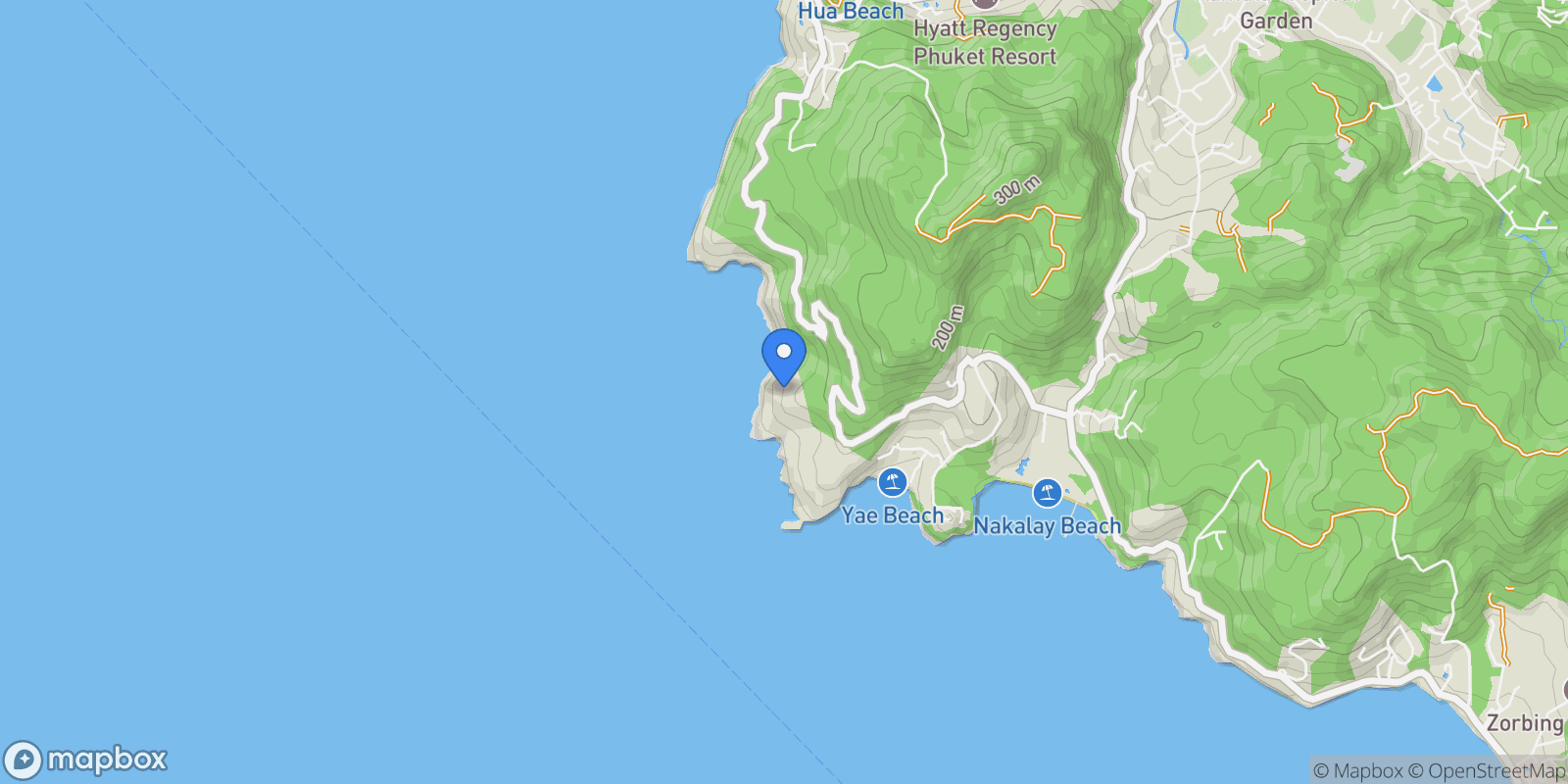 Map showing Phuket, Kamala, Phuket, Kamala, Phuket, Thailand.