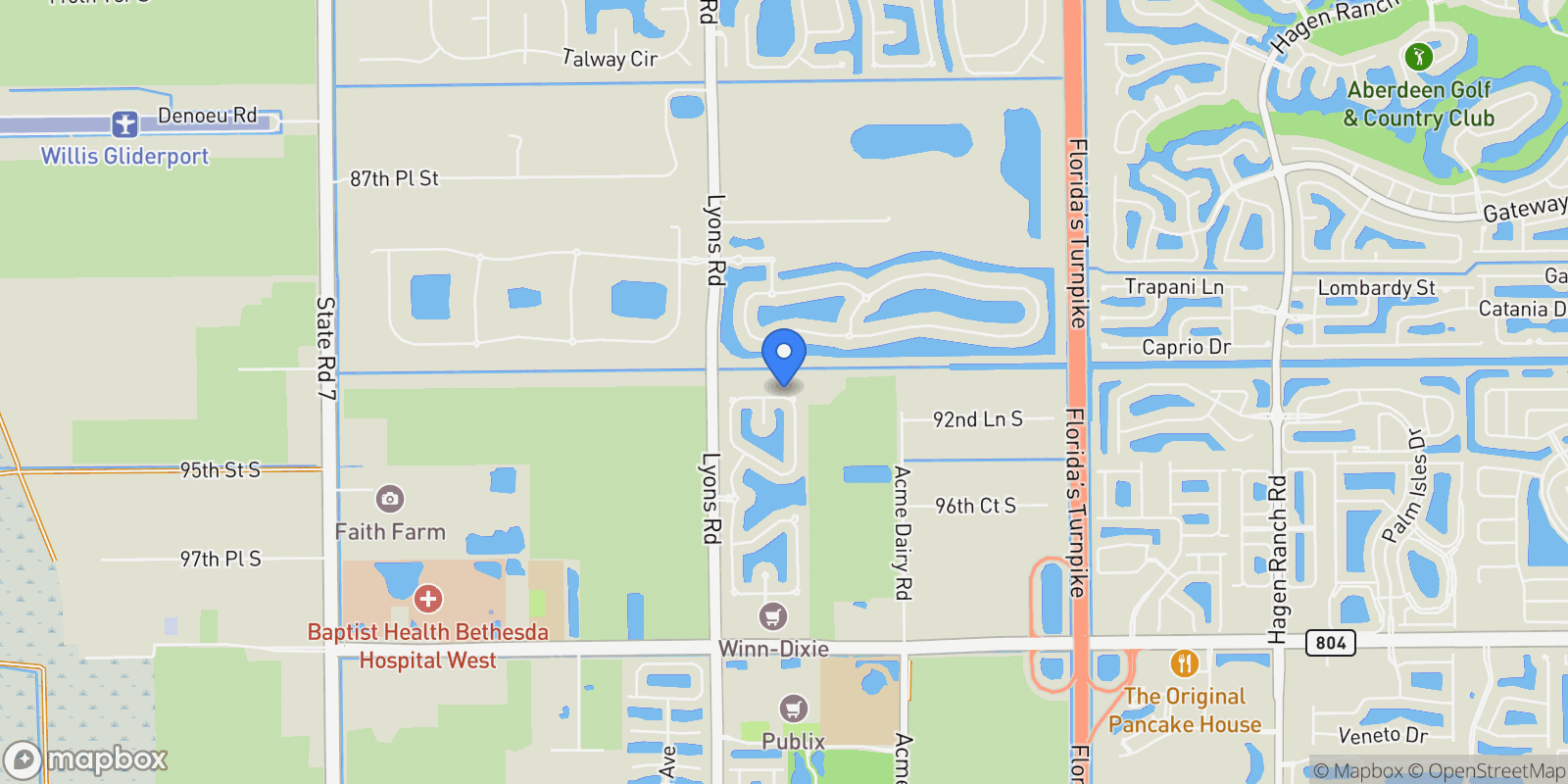 Map showing 8728 Cobblestone Point Circle, Boynton Beach, FL 33472, Boynton Beach, Florida, United States.