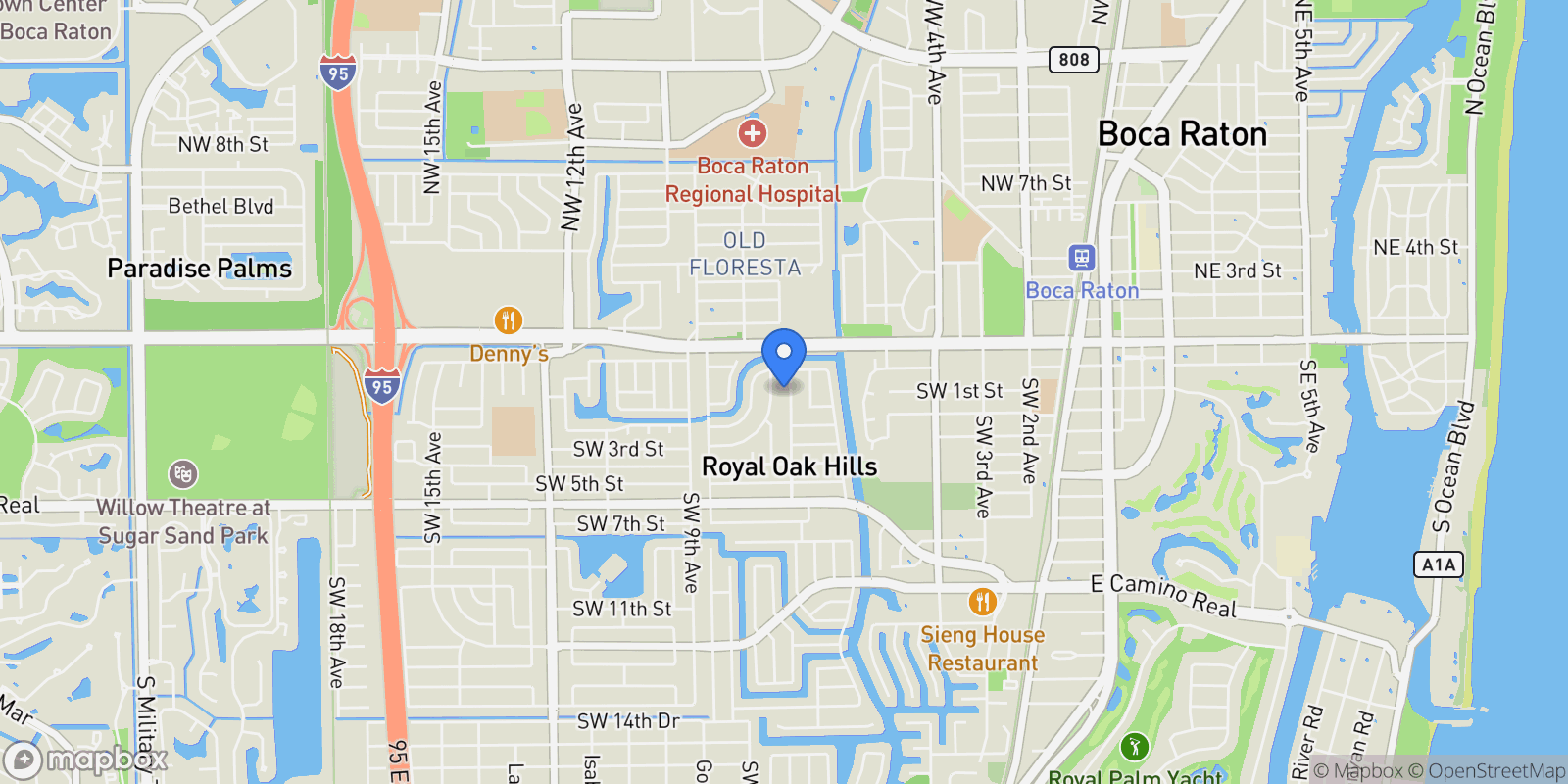 Map showing 171 SW 7 Avenue, Boca Raton, FL 33486, Boca Raton, Florida, United States.