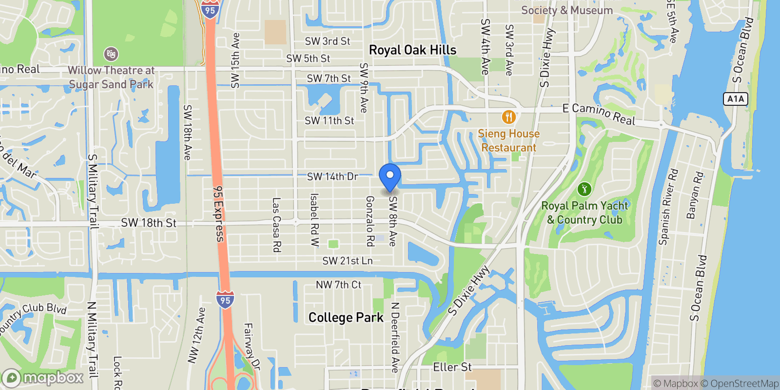 Map showing 801 SW 16th Street, Boca Raton, FL 33486, Boca Raton, Florida, United States.