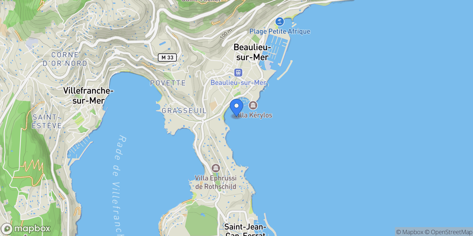 Map showing Saint-Jean-Cap-Ferrat, Provence-Alpes-Côte d'Azur, France.
