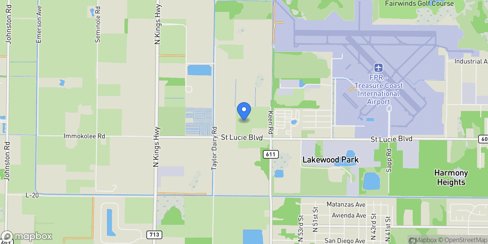 Map showing 6102 Saint Lucie Boulevard, Fort Pierce, FL 34946, Fort Pierce, Florida, United States.