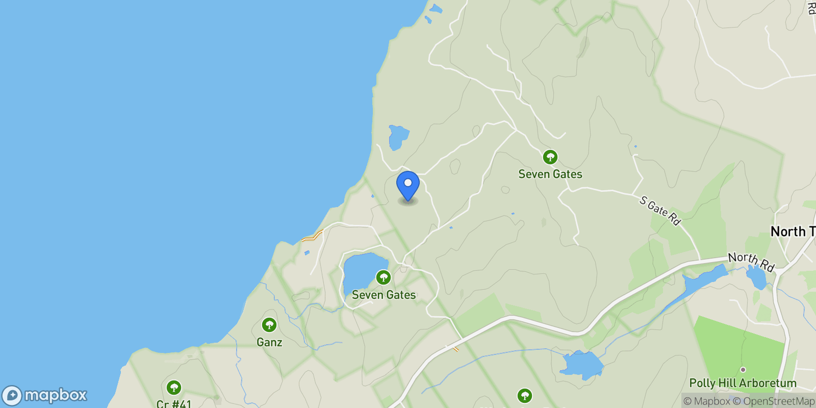 Map showing 85 North Reservoir Road, West Tisbury, MA 02575, West Tisbury, Massachusetts, United States.
