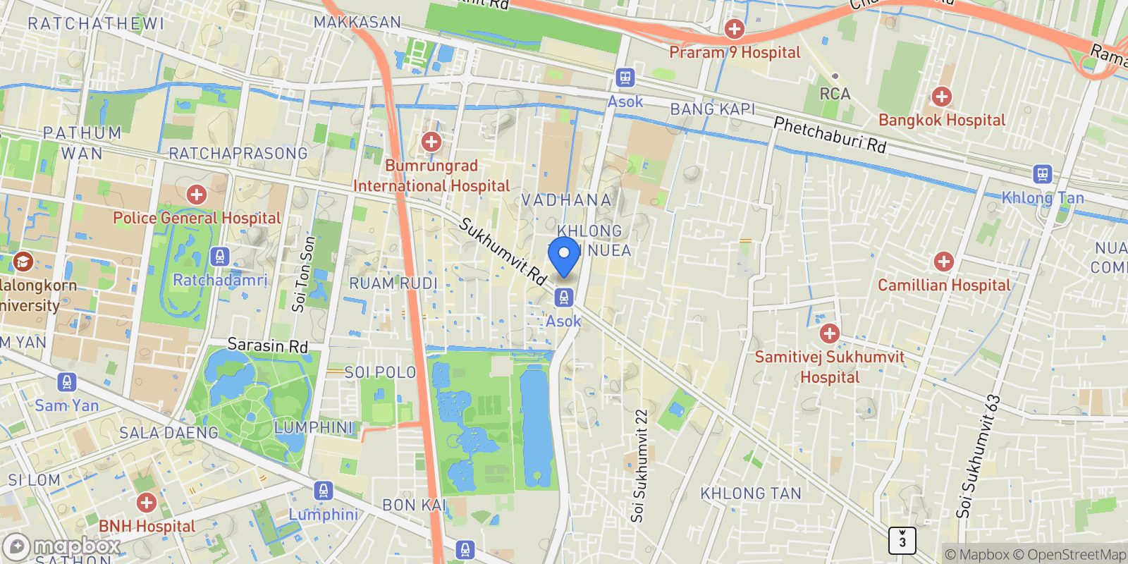Map showing 88 Soi Sukhumvit 19, Khwaeng Khlong Toei Nuea, Khet Thawi Watthana, Krung Thep Maha Nakhon 10110, Thailand, Bangkok, Krung Thep Maha Nakhon, Thailand.