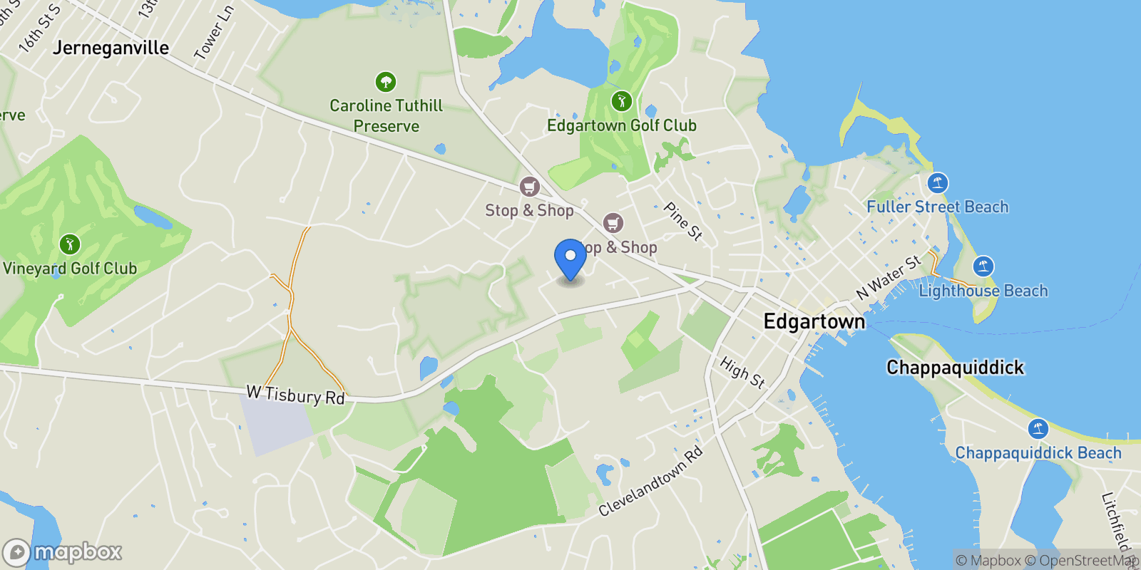 Map showing 11 Bernard Way, Edgartown, MA 02539, Edgartown, Massachusetts, United States.