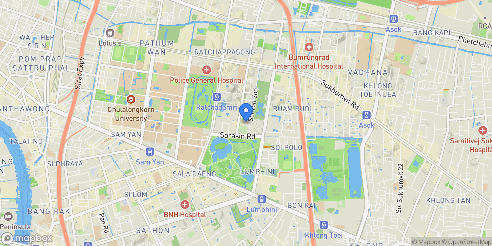 Map showing 88 Soi Ton Son, Khwaeng Lumphini, Pathum Wan, Krung Thep Maha Nakhon 10330, Thailand, Bangkok, Krung Thep Maha Nakhon, Thailand.