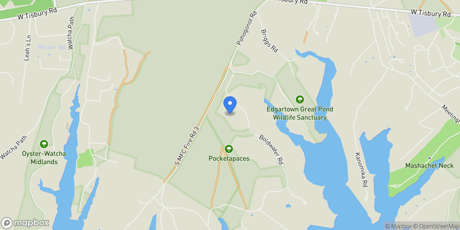 Map showing 4 Boldwater Road, Edgartown, MA 02539, Edgartown, Massachusetts, United States.