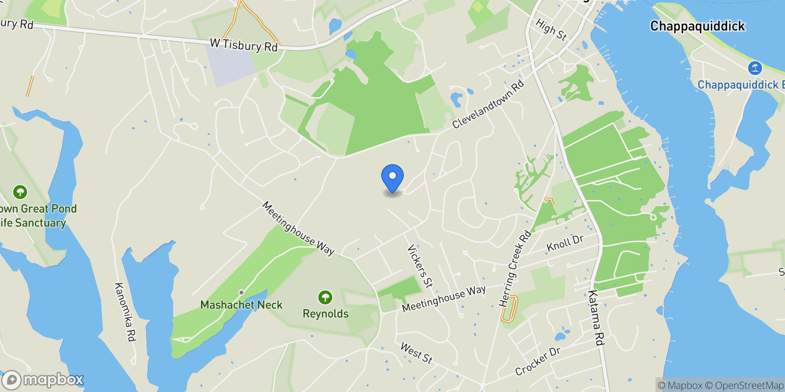 Map showing 10 Duende Lane, Edgartown, MA 02539, Edgartown, Massachusetts, United States.