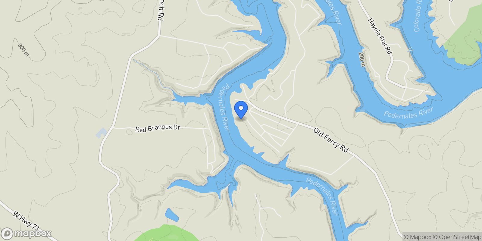 Map showing 25201 & 25203 Lakeview DR, Spicewood, Texas, United States.