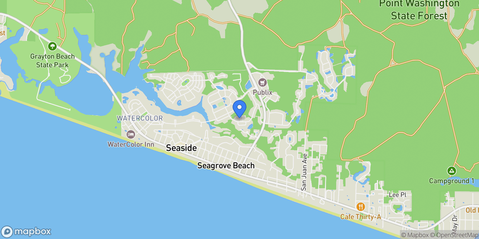 Map showing 96 Tall Timber Ct Court, Santa Rosa Beach, Florida, United States.