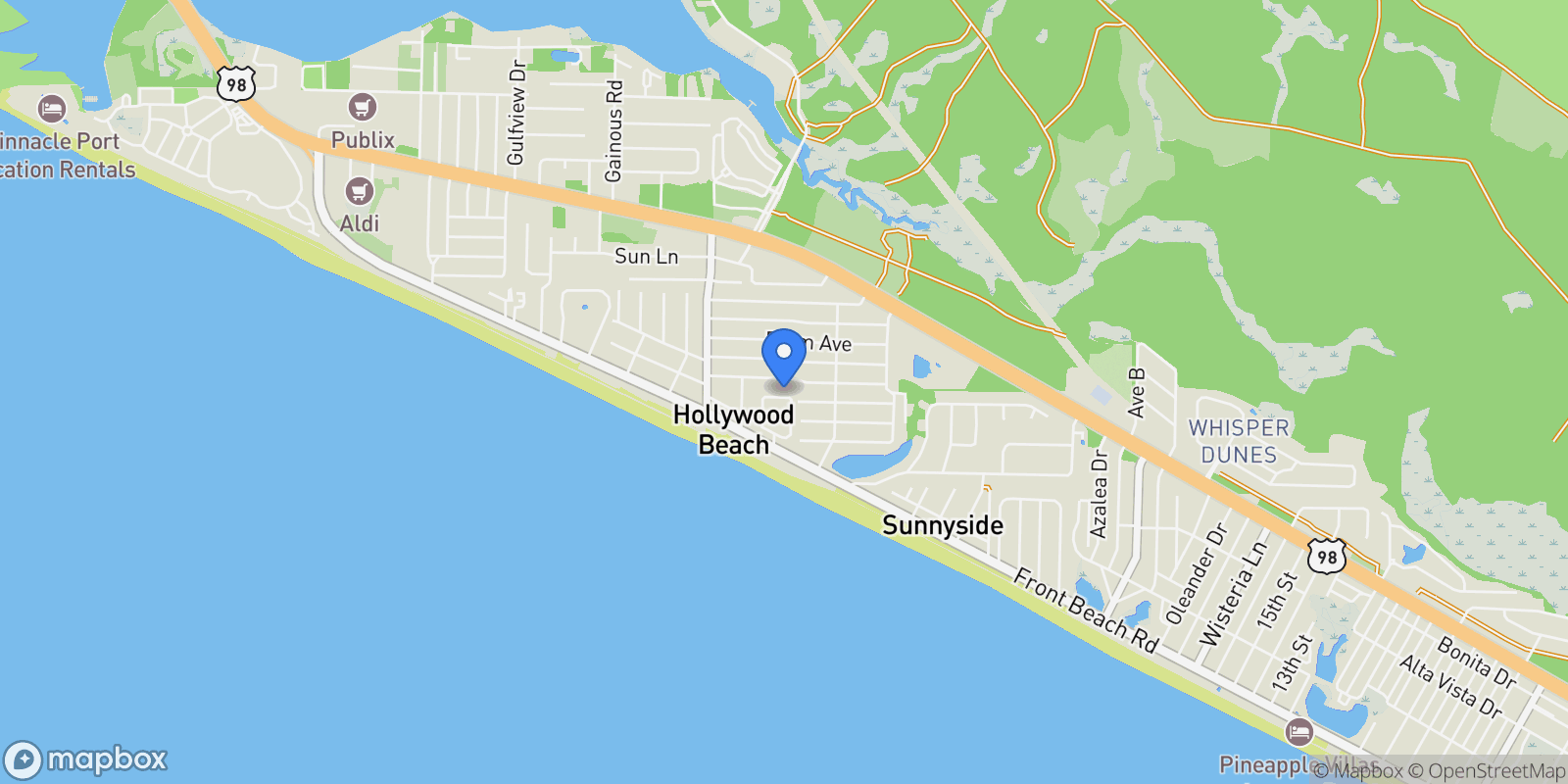 Map showing 235 La Valencia Circle, Rosemary Beach, Florida, United States.