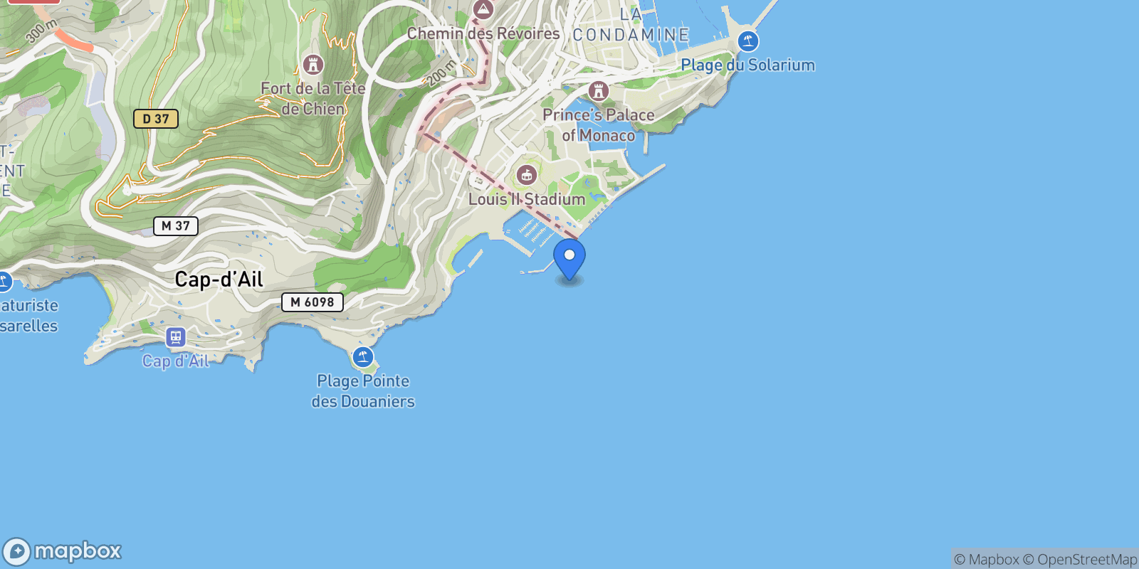 Map showing Monaco, Monaco.