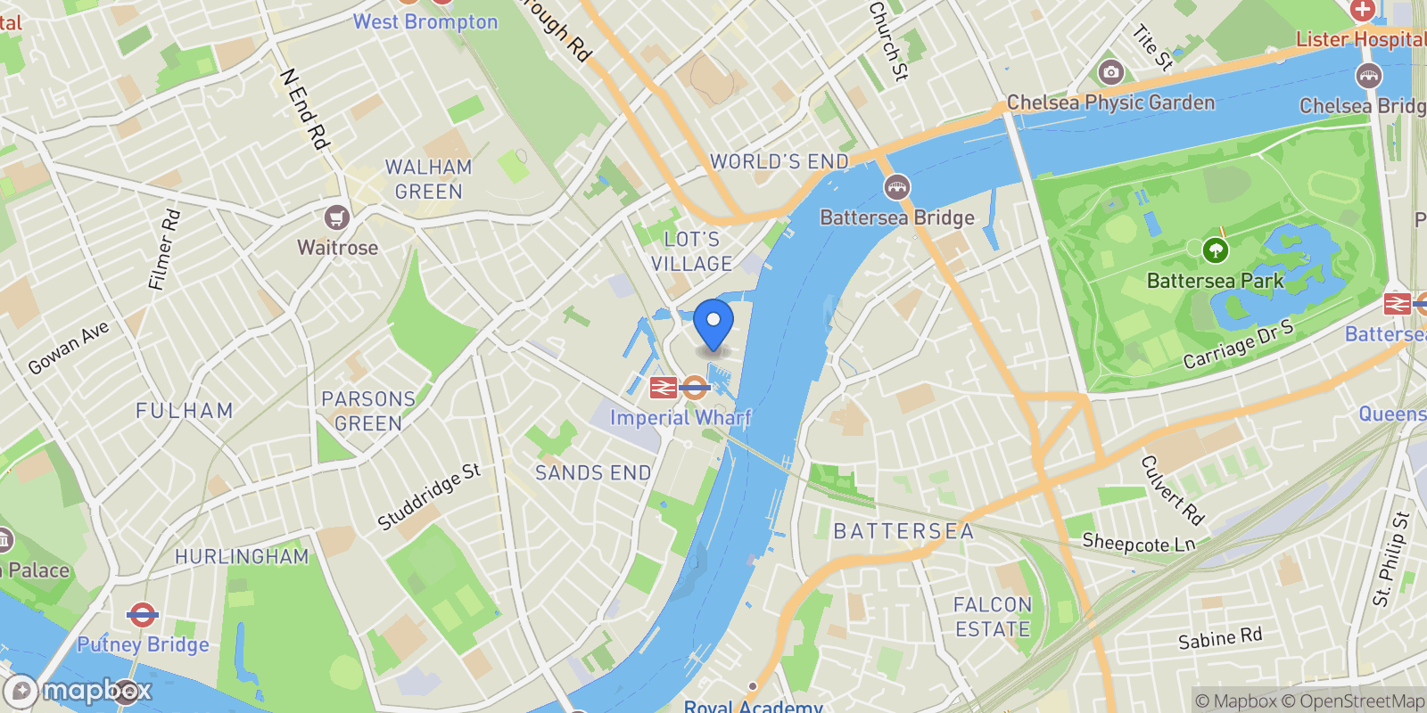Map showing 9 Carlyle Court, Central London, London, England, United Kingdom.