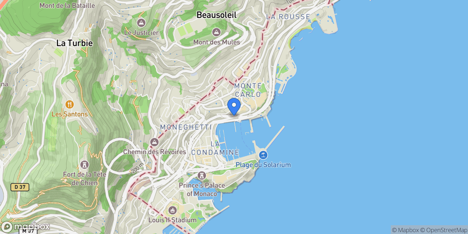 Map showing Monaco, Monaco.
